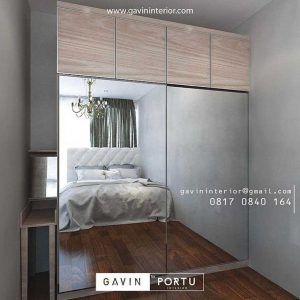 lemari sliding desain minimalis modern